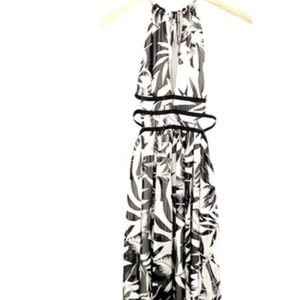 Express maxi cut out palm tree dress